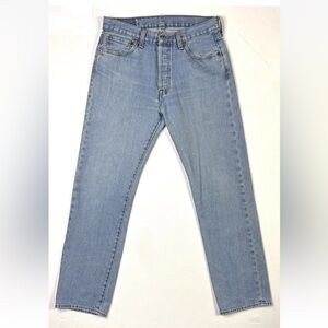 Levis 501 Denim Jeans Men’s 32x32 Button Fly Blue Straight